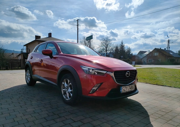 Mazda CX-3 cena 70900 przebieg: 100000, rok produkcji 2017 z Recz małe 67